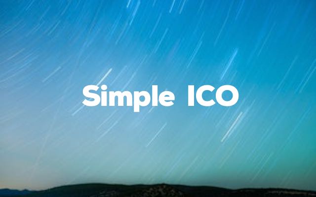 Simple ICO contract image